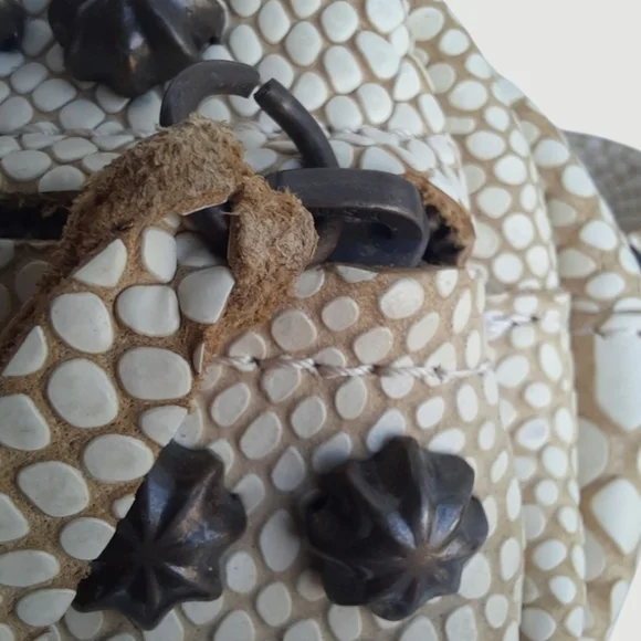 FREEBIRD Cobra Stud Waist Sling Bag Leather Fanny Pack Bum Belt Biker Punk Snake - Picture 4 of 11